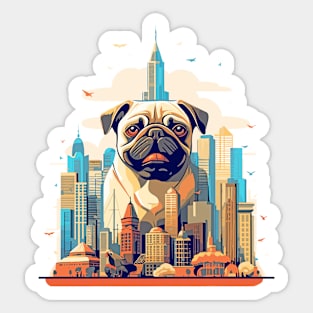 Pug Dog Pet Animal Beauty Nature City Discovery Sticker